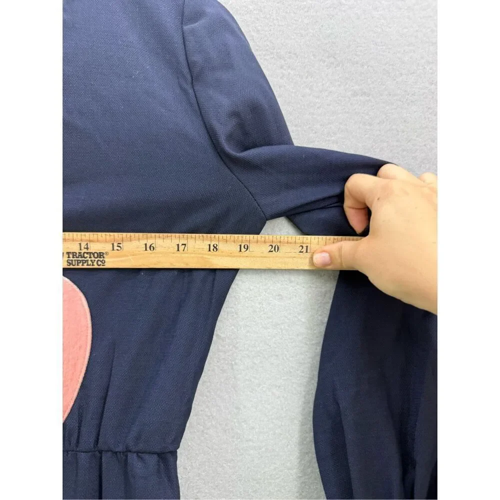 NWT Future Planet of Style FPS Womens Navy Blue Queen of hearts Midi Dress Small - Picture 7 of 10